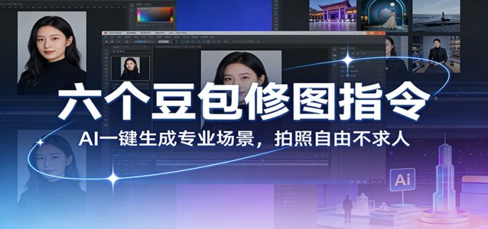 六个豆包修图指令:AI 一键生成专业场景,拍照自由不求人|小鸡网赚博客