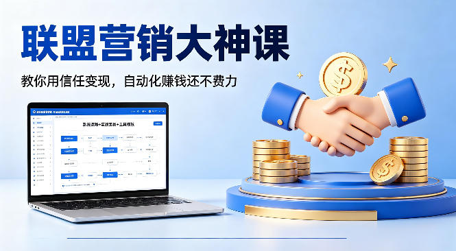 联盟营销大神课，教你用信任变现，自动化賺钱还不费力【原创双语字幕】|小鸡网赚博客