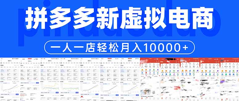 拼多多虚拟电商一人一店轻松月入10000+|小鸡网赚博客