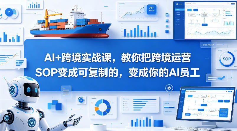 AI+跨境实战课，教你把跨境运营S0变成可复制的，变成你的AI员工|小鸡网赚博客