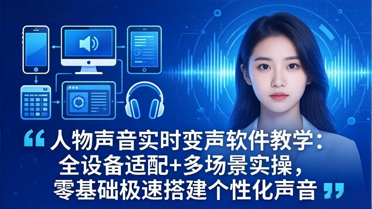 人物声音实时变声软件教学：全设备适配+多场景实操，零基础极速搭建个性化声音|小鸡网赚博客