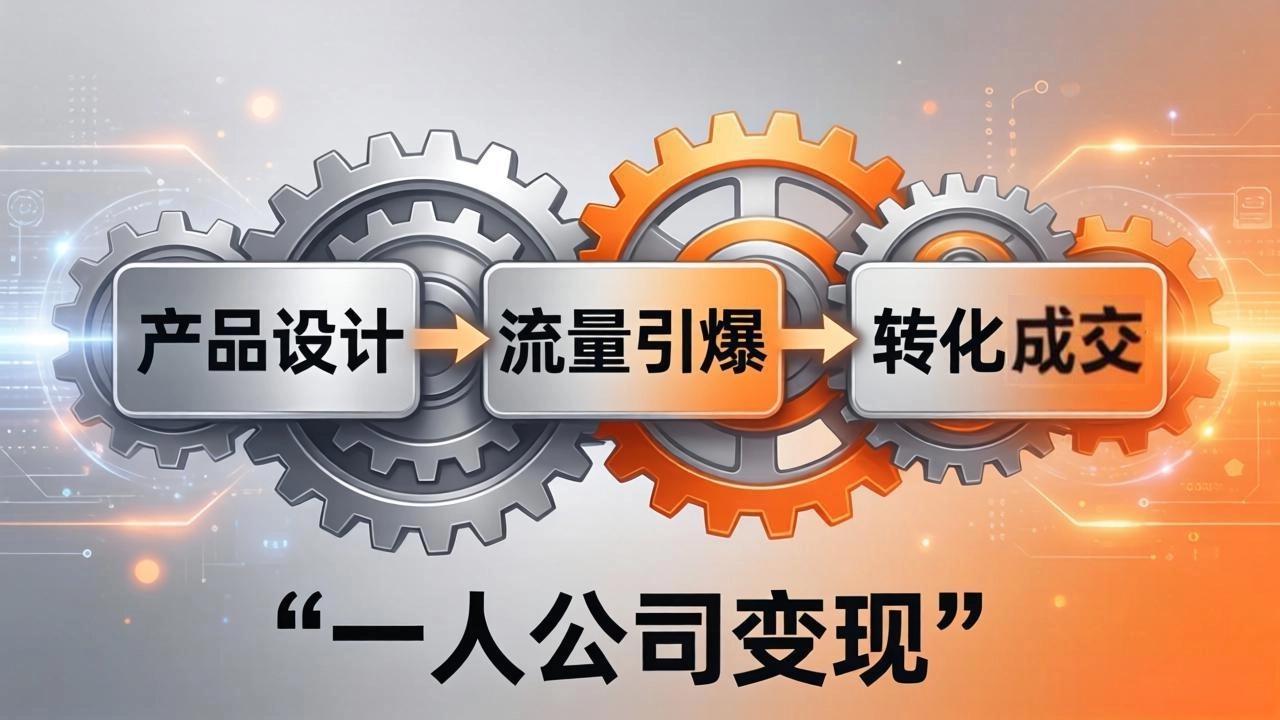 一人公司变现全攻略：产品设计+流量引爆+转化成交，打造不受年龄限制的长期事业|小鸡网赚博客