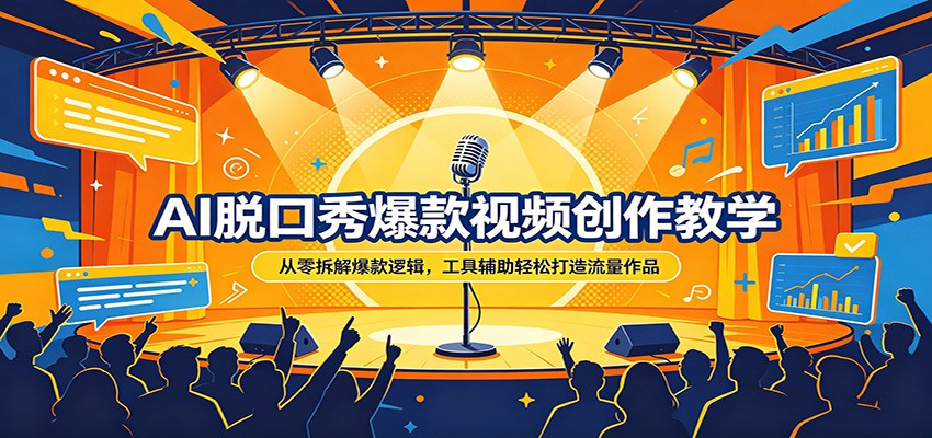 AI脱口秀爆款视频创作教学：从零拆解爆款逻辑，工具辅助轻松打造流量作品|小鸡网赚博客