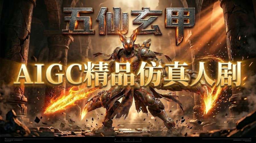 AIGC精品仿真人短剧教学，以五仙玄甲风为例展示保姆级实操教学|小鸡网赚博客
