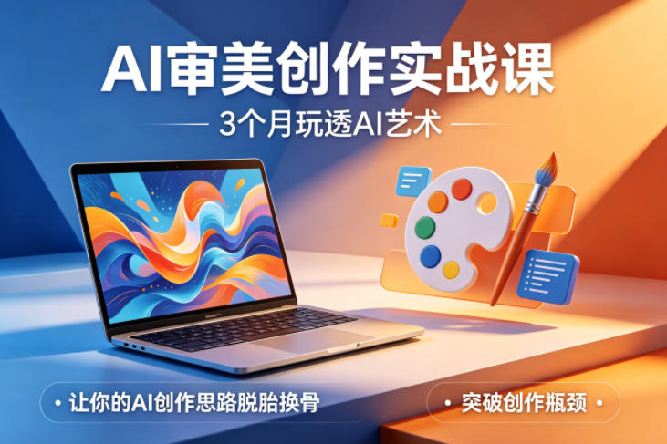 AI审美创作实战课，3个月玩透AI艺术，让你的AI创作思路脱胎换骨，突破创作瓶颈|小鸡网赚博客