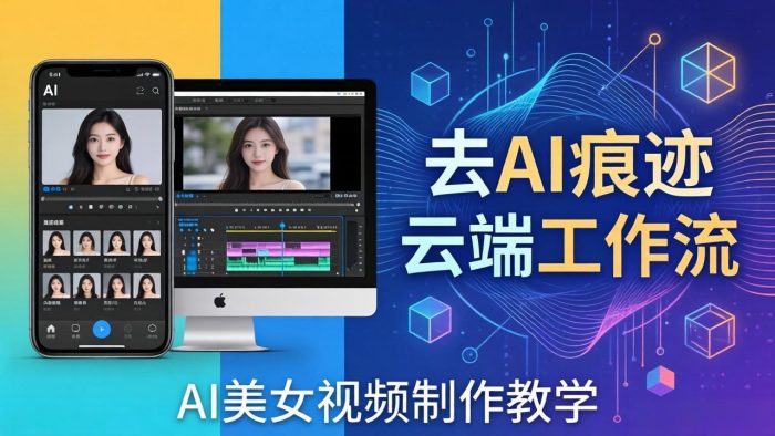 AI美女视频制作教学：去AI痕迹，云端工作流出图，手机电脑均可，不需要配置|小鸡网赚博客