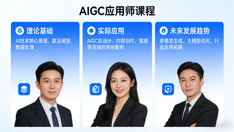 AIGC应用师课程，覆盖了AI技术的理论基础、实际应用、以及未来发展趋势|小鸡网赚博客