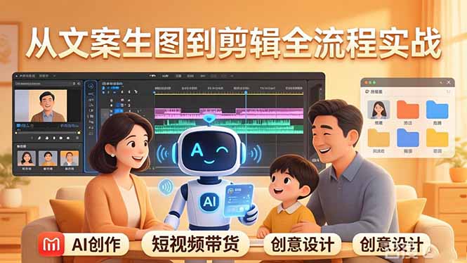 原创 AI 剧情短视频带货：AI+家庭剧情+带货广告，从文案生图到剪辑全流程实战|小鸡网赚博客