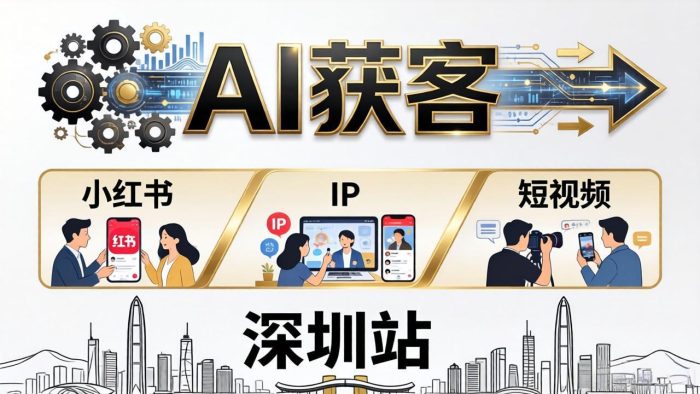 2026AI获客大课深圳站：4月17日-19日3天2夜拆透小红书+IP+短视频，老板操盘手必来|小鸡网赚博客