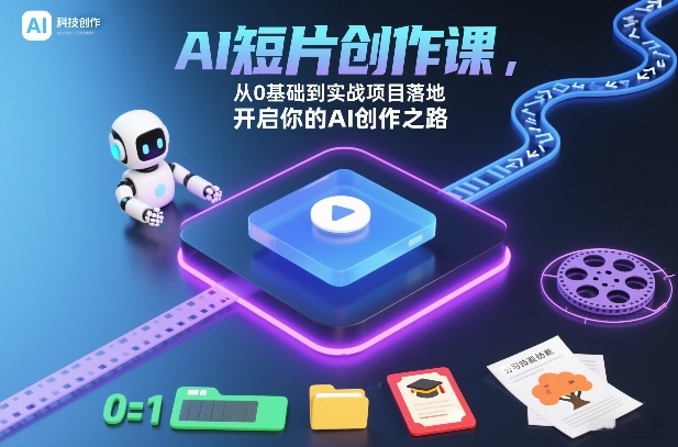 AI短片创作课，从0基础到实战项目落地，开启你的AI创作之路(更新0411)|小鸡网赚博客