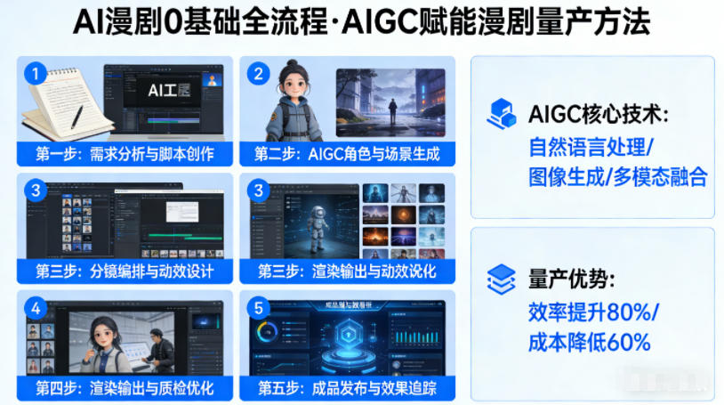 AI漫剧0基础全流程，快速掌握AIGC赋能的漫剧量产方法|小鸡网赚博客