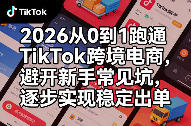 2026从0到1跑通TikTok跨境电商，避开新手常见坑，逐步实现稳定出单|小鸡网赚博客