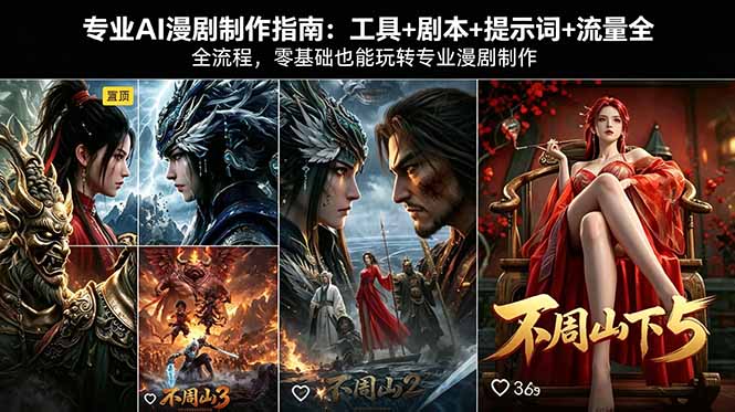 专业AI漫剧制作指南：工具+剧本+提示词+流量全流程，零基础也能玩转专业漫剧制作|小鸡网赚博客
