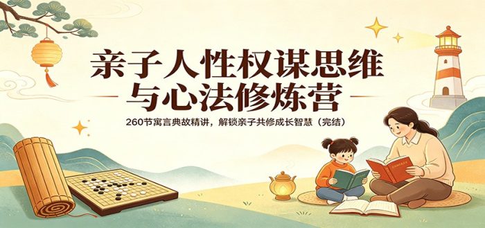 亲子人性权谋思维与心法修炼营:260节寓言典故精讲,解锁亲子共修成长智慧(完结)|小鸡网赚博客