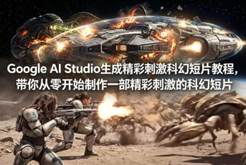 Google AI Studio生成精彩刺激科幻短片教程，带你从零开始制作一部精彩刺激的科幻短片【双语字幕】|小鸡网赚博客