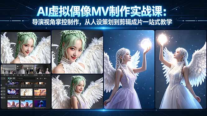 AI虚拟偶像MV制作实战教学：导演视角掌控制作，从人设策划到剪辑成片一站式教学|小鸡网赚博客
