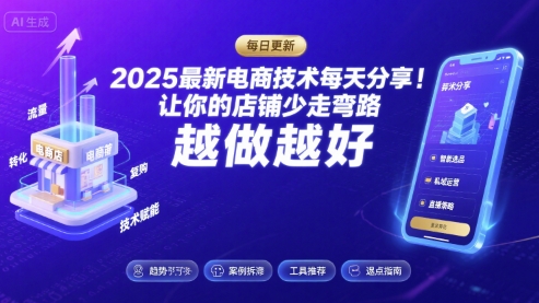 2026最新电商技术每天分享，让你的店铺少走弯路，越做越好(更新26年04月)|小鸡网赚博客