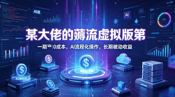 某大佬的薅流虚拟版第一期丨0成本,AI流程化操作,长期被动收益|小鸡网赚博客