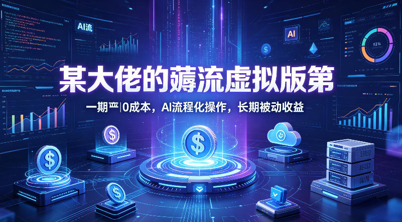 某大佬的薅流虚拟版第一期丨0成本，AI流程化操作，长期被动收益|小鸡网赚博客