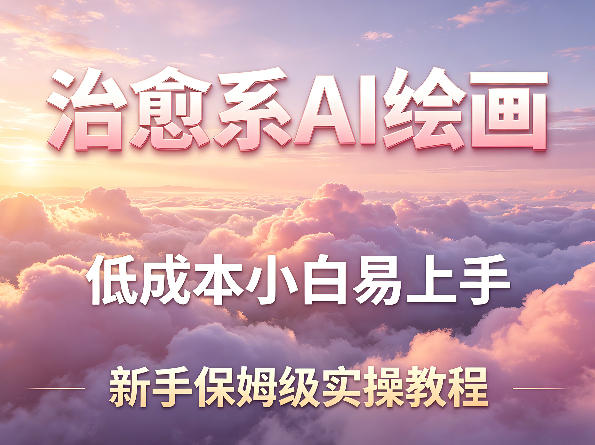 治愈系AI绘画提示词项目，低成本小白易上手，每天10分钟，新手保姆级实操教程|小鸡网赚博客