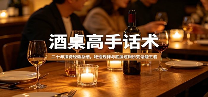 酒桌高手话术：二十年接待经验总结，吃透规律与底层逻辑秒变话题王者|小鸡网赚博客