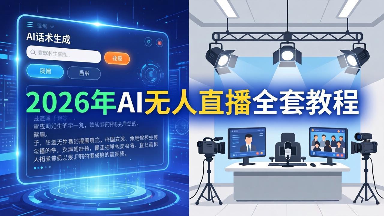 2026年AI无人直播全套教程：OBS安装+软件配置+直播间搭建+话术生成+一键开播实操|小鸡网赚博客