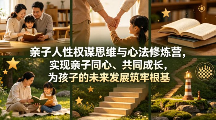亲子人性权谋思维与心法修炼营，实现亲子同心、共同成长，为孩子的未来发展筑牢根基【音频】|小鸡网赚博客