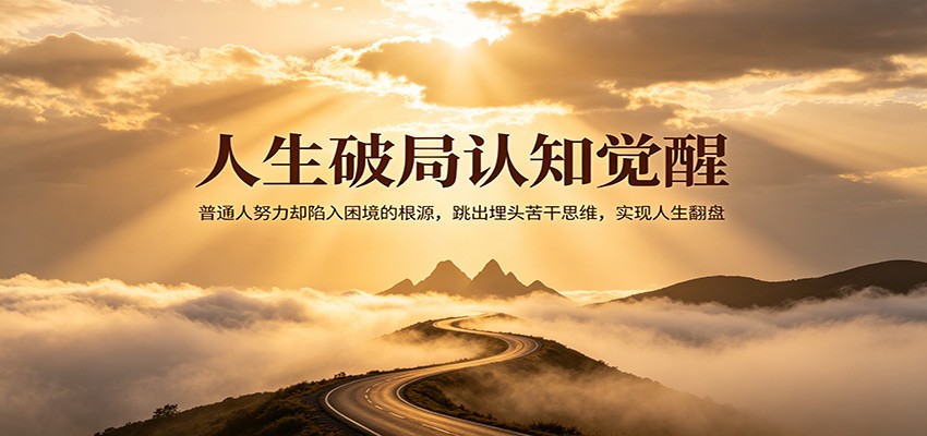 人生破局认知觉醒，普通人努力却陷入困境的根源，跳出埋头苦干思维，实现人生翻盘|小鸡网赚博客