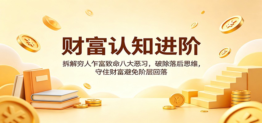 财富认知进阶：拆解穷人乍富致命八大恶习，破除落后思维，守住财富避免阶层回落|小鸡网赚博客