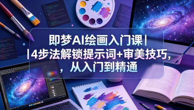 即梦AI绘画入门课｜4步法解锁提示词+审美技巧，从入门到精通|小鸡网赚博客