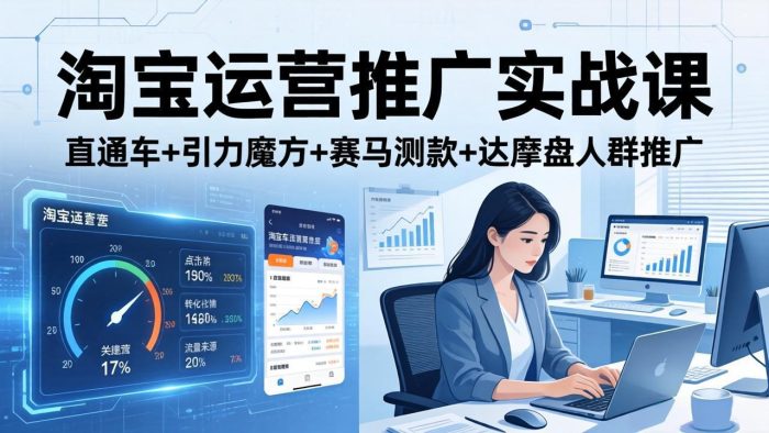淘宝运营推广实战课(更新26年4月|小鸡网赚博客