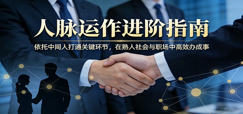 付费文章：人脉运作进阶指南，依托中间人打通关键环节，在熟人社会与职场中高效办成事|小鸡网赚博客