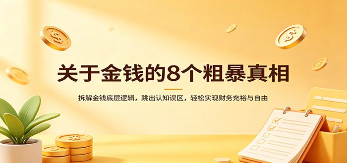 关于金钱的8个粗暴真相：拆解金钱底层逻辑，跳出认知误区，轻松实现财务充裕与自由|小鸡网赚博客