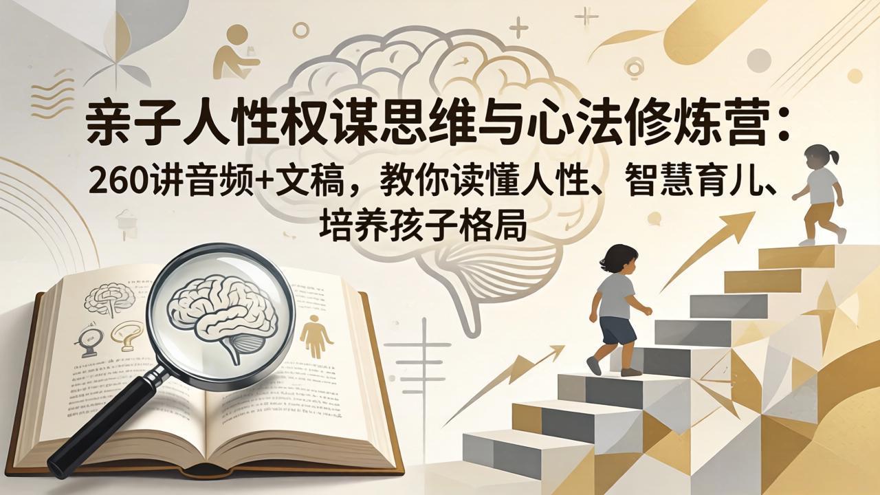 亲子人性权谋思维与心法修炼营：260讲音频+文稿，教你读懂人性、智慧育儿、培养孩子格局|小鸡网赚博客