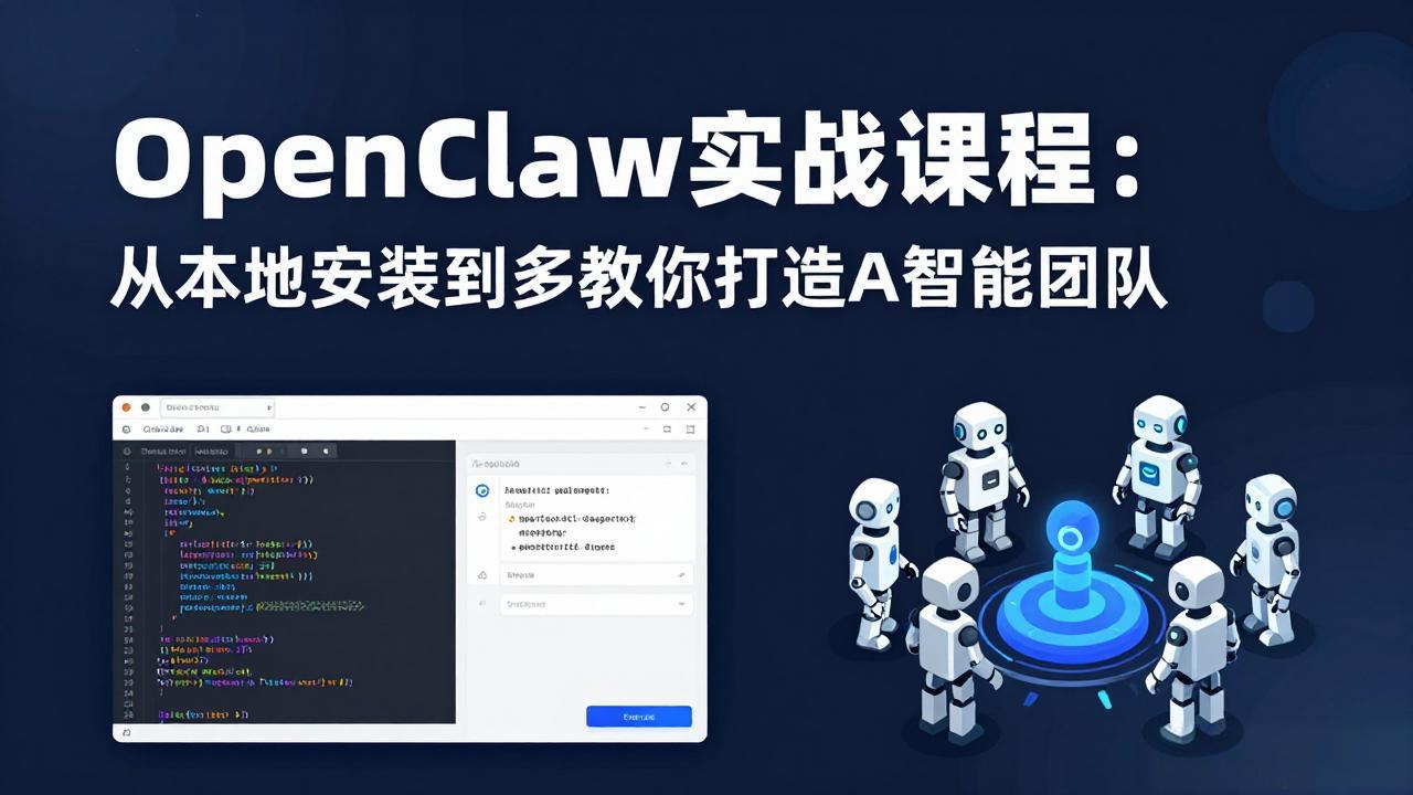 OpenClaw实战课程：从本地安装到多Agent协同，手把手教你打造AI智能团队|小鸡网赚博客