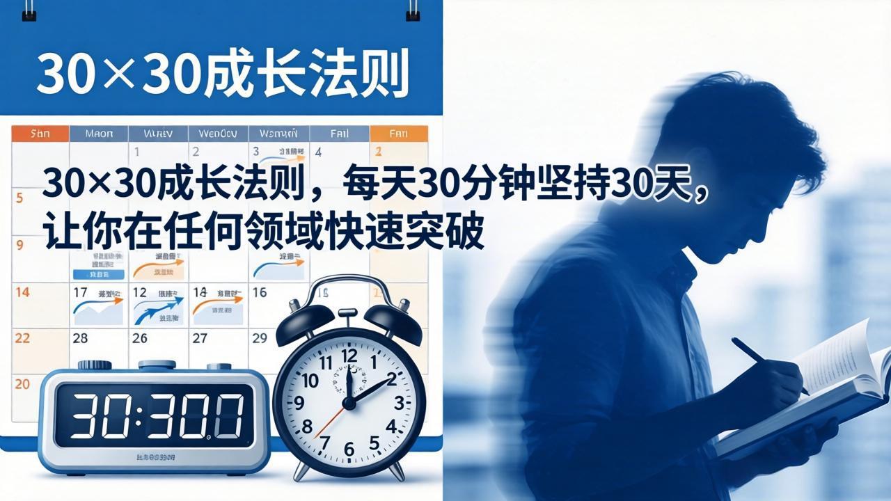 付费文章：30×30成长法则，每天30分钟坚持30天，让你在任何领域快速突破|小鸡网赚博客