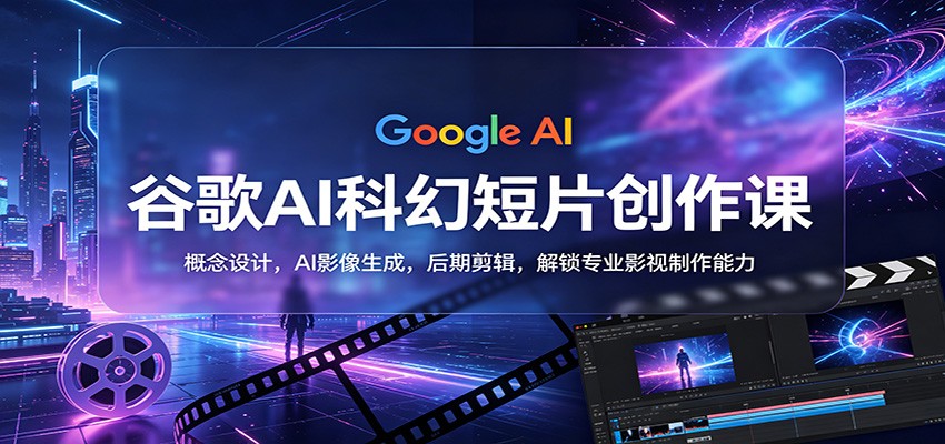 谷歌AI科幻短片创作课：概念设计，AI影像生成，后期剪辑，解锁专业影视制作能力|小鸡网赚博客