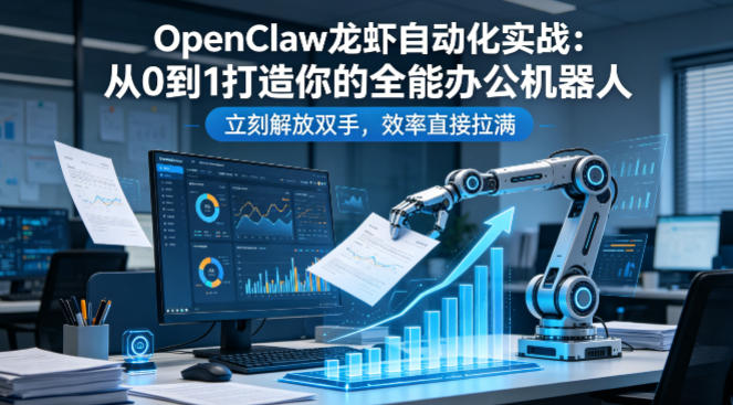 OpenClaw龙虾自动化实战：从0到1打造你的全能办公机器人，立刻解放双手，效率直接拉满|小鸡网赚博客