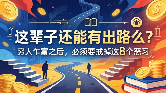 关于人生两篇付费文章【这辈子还能有出路么？】【穷人乍富之后，必须要戒掉这8个恶习】|小鸡网赚博客