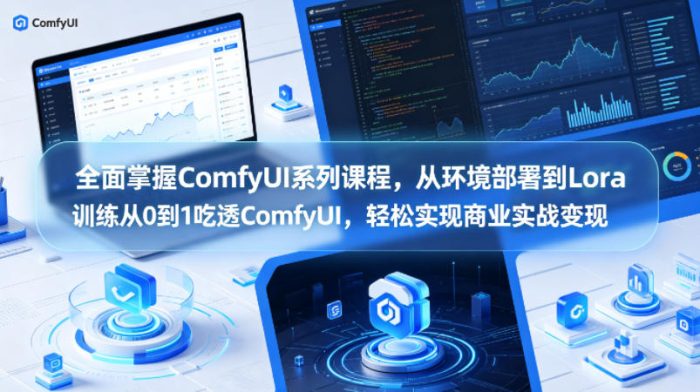 全面掌握ComfyUI系列课程，从环境部署到Lora训练从0到1吃透ComfyUI，轻松实现商业实战变现|小鸡网赚博客