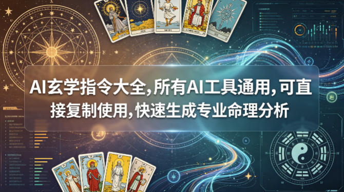 AI玄学指令大全，所有AI工具通用，可直接复制使用，快速生成专业命理分析|小鸡网赚博客