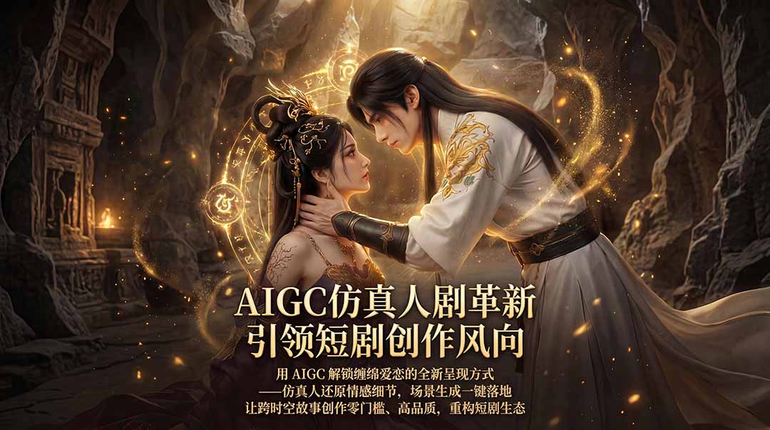 AIGC 仿真人短剧创作革新，解锁仙侠爱恋全新呈现，一键出高质场景，零门槛打造爆款剧集|小鸡网赚博客