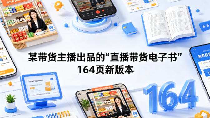 某带货主播出品的《直播带货电子书》164页新版本|小鸡网赚博客