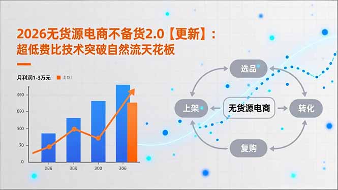 2026无货源电商不备货2.0【更新-4月】：超低费比技术突破自然流天花板，单店月利润1-3万元|小鸡网赚博客