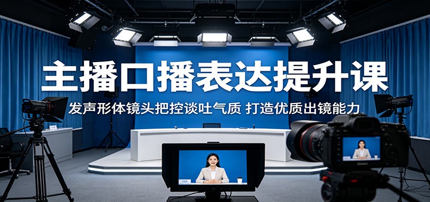主播口播表达提升课：发声形体镜头把控谈吐气质，打造优质出镜能力|小鸡网赚博客
