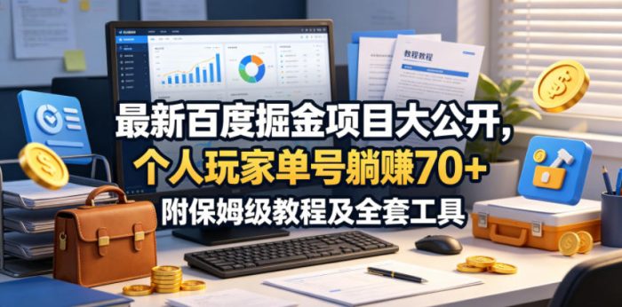 最新百度掘金项目大公开,个人玩家单号躺賺70+,附保姆级教程及全套工具【揭秘】|小鸡网赚博客