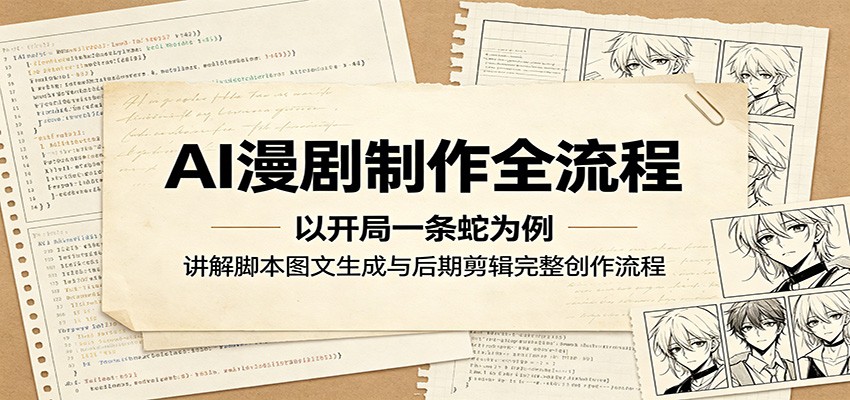 AI漫剧制作全流程：以开局一条蛇为例，讲解脚本图文生成与后期剪辑完整创作流程|小鸡网赚博客