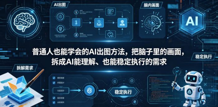 普通⼈也能学会的AI出图⽅法，把脑子里的画面，拆成AI能理解、也能稳定执行的需求【文档】|小鸡网赚博客