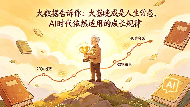 付费文章：大数据告诉你：大器晚成是人生常态，AI 时代依然适用的成长规律|小鸡网赚博客