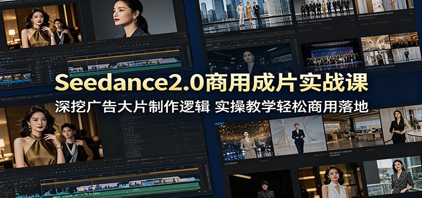 Seedance2.0商用成片实战课:深挖广告大片制作逻辑,实操教学轻松商用落地